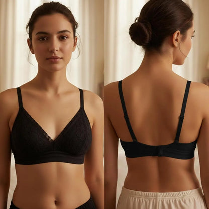 Net Plain Comfortable And Lightweight Padded Bra