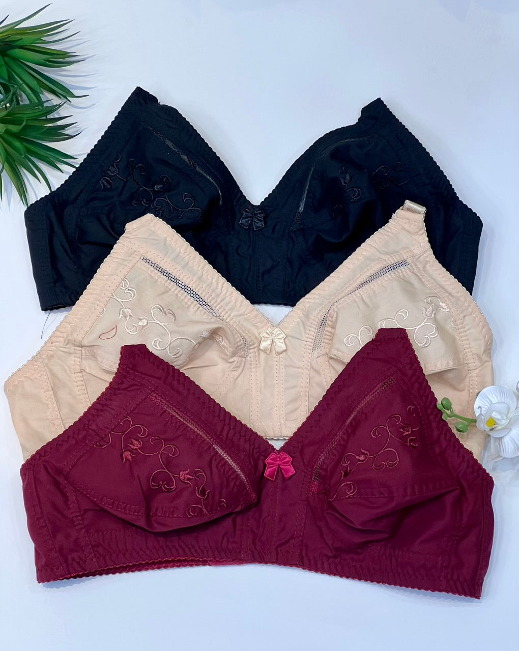 Classic Embroidered Full Coverage Bra