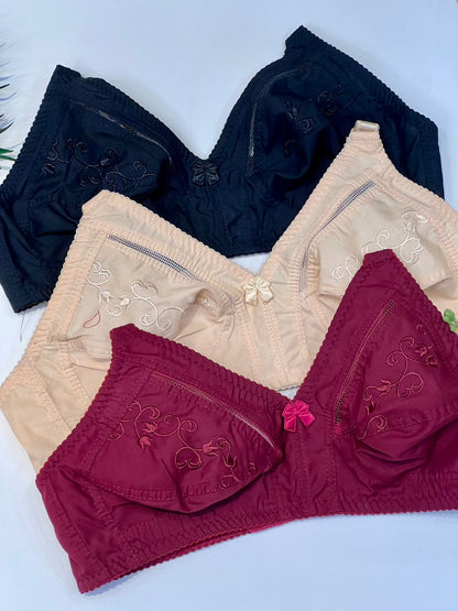 Classic Embroidered Full Coverage Bra