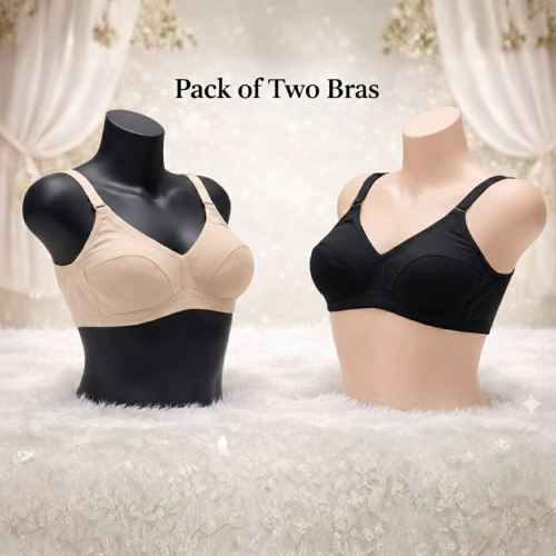 Pack of 2 Breathable Pure Cotton Non Padded Bra     (1 Lac+ Orders Dispatched 🏆)